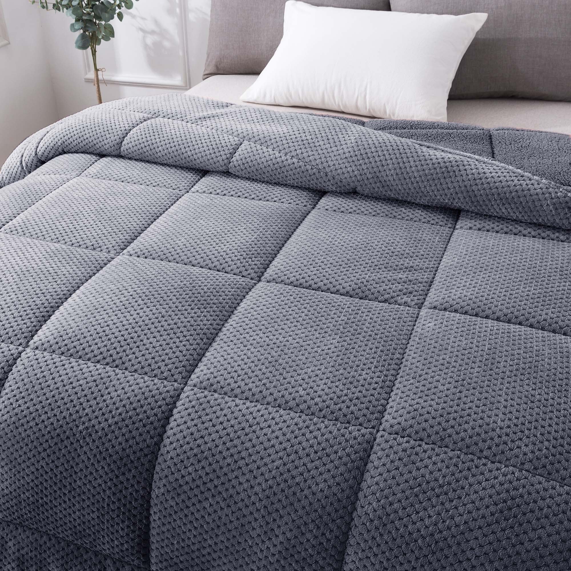Kasen Reversible Plush Sherpa Comforter