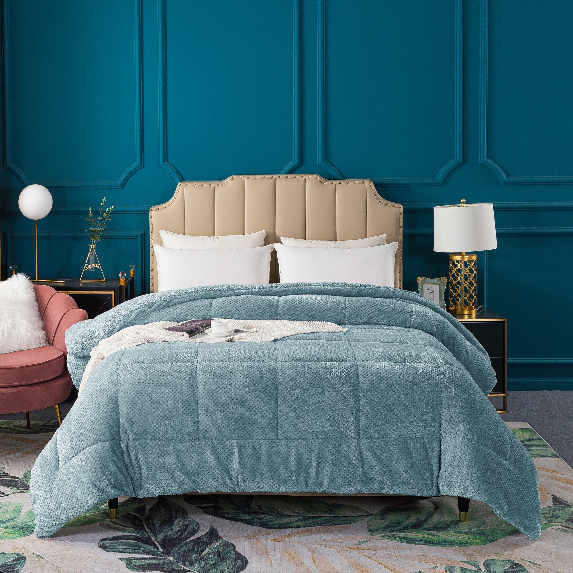 Kasen Reversible Plush Sherpa Comforter