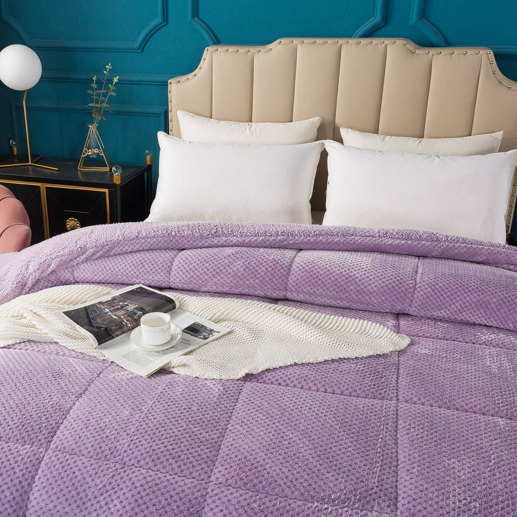 Kasen Reversible Plush Sherpa Comforter