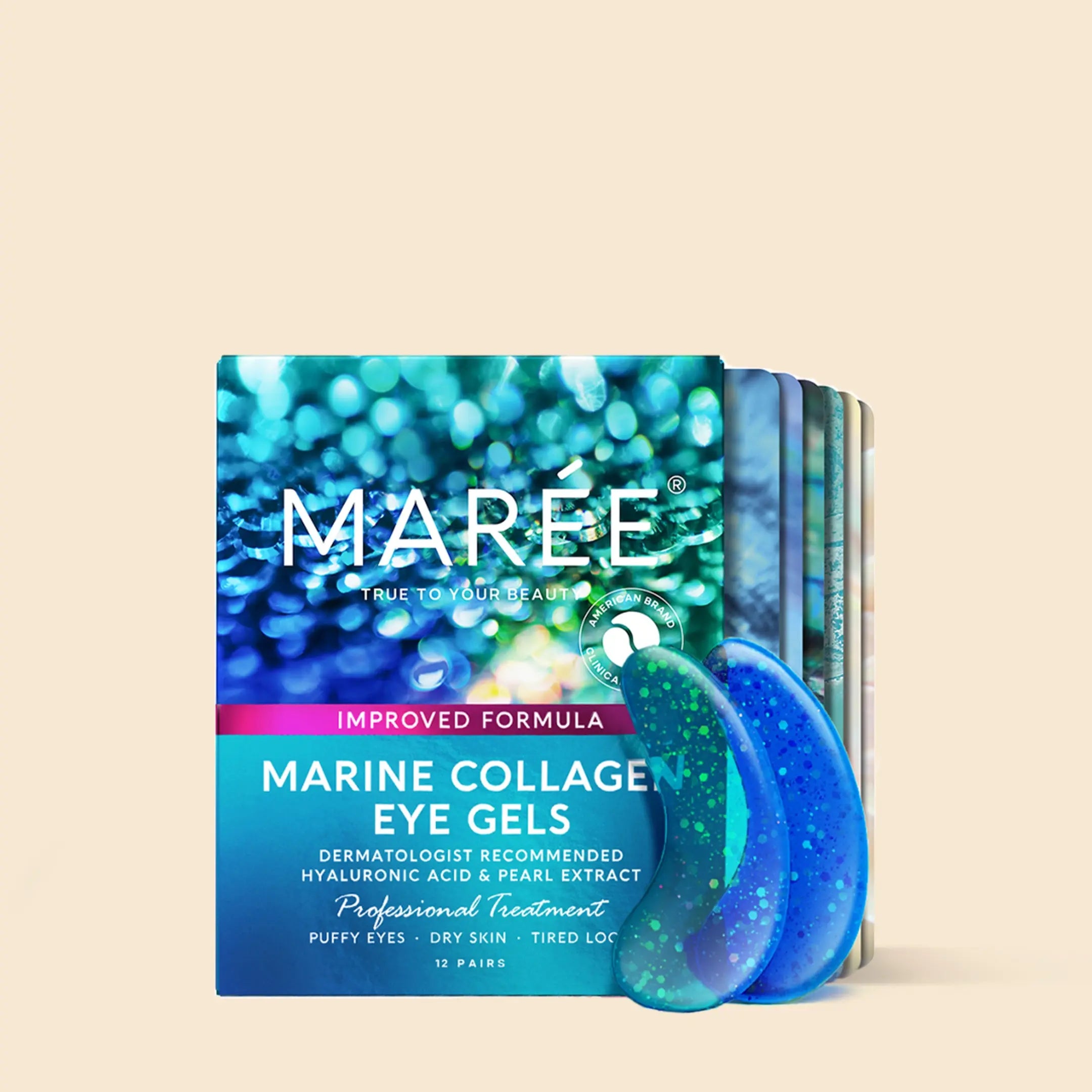 Collagen and Hyaluronic Eye Patches for Puffy or Dark Undereyes