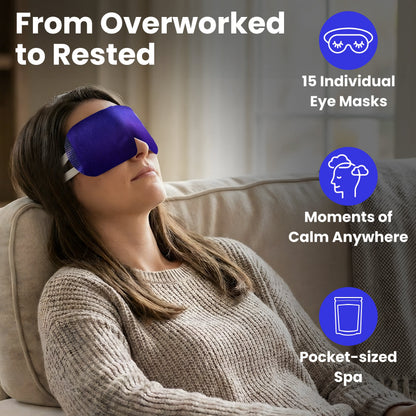 Eye Serenity Steam Eye Mask - Self-Heating Warm Eye Compress for Dry Eyes, Puffiness, Sleep & Travel